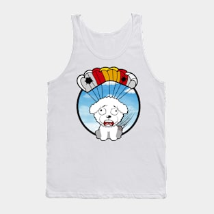 Silly furry dog has a broken parachute Tank Top